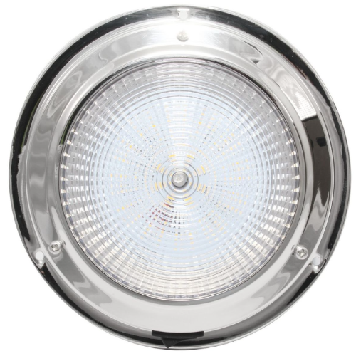 AAA 12V Stainless Steel LED Light 5'' Dome (168mm) - Natural White