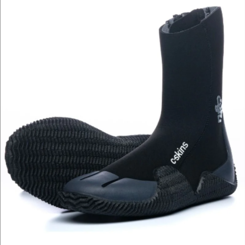 C SKINS LEGEND 5MM ZIPPED ROUND TOE WETSUIT BOOTS IN BLACK
