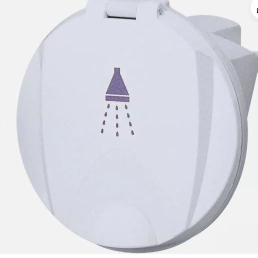 Can Shower Housing for Straight Head White Plastic