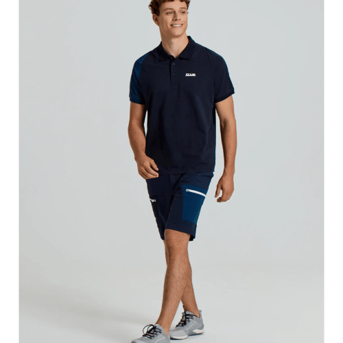 Durable SLAM CARGO SHORTS made from recycled materials with modern color blocking and functional storage.