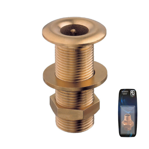 Premium quality Guidi thru-hull made from brass.
Brass alloys contain higher levels of zinc and therefore are more suited to above waterline and fresh water applications. 