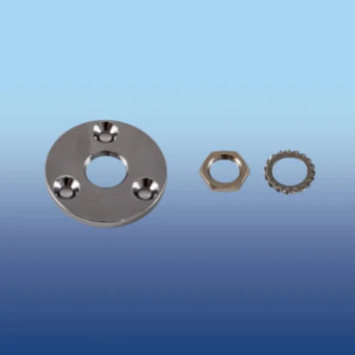 GLOMEX RA369 DECK FLANGE WITH NUT AND WASHER – CHROME PLATED.