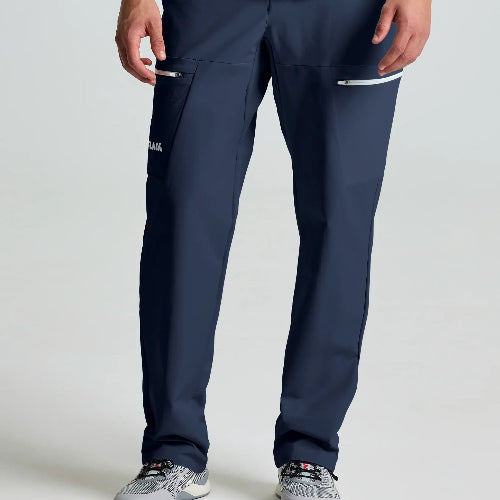 SLAM OD Cargo Pants Dark Navy – water-repellent, stretch fabric pants with adjustable waist and cargo pockets.