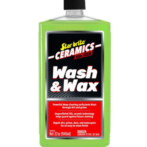 Starbrite Wash & Wax Ceramic Boat Wash 1L – SiO2-infused formula for instant shine and protection