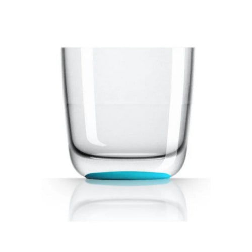 Whisky Tumbler (285ml) - Non Slip Drinkware - White & Blue Base - Marc Newson