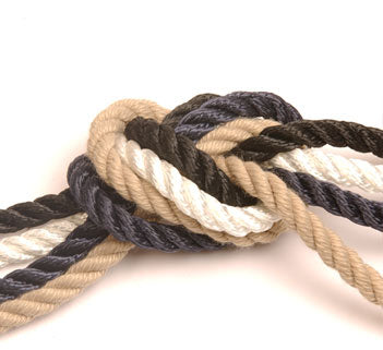 3 Strand Polyester Rope - Navy & Black kingfisher