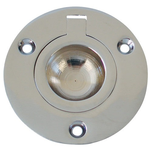Chromed Brass Flush Ring - 1 1/2" Diameter