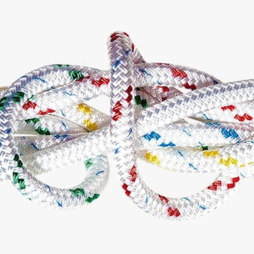 Braid on Braid KINGFISHER Rope 10mm - White & Flecked (Splicing Available)
