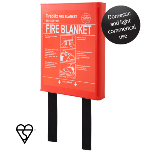 Fireblitz 1m x 1m fire blanket conforms to EN1869.