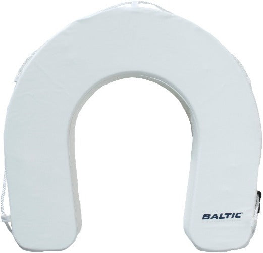 this lifebuoy is a necessary tool for staying afloat. Its light floatable foam and white floating line around the edge make it easy to spot and grab onto