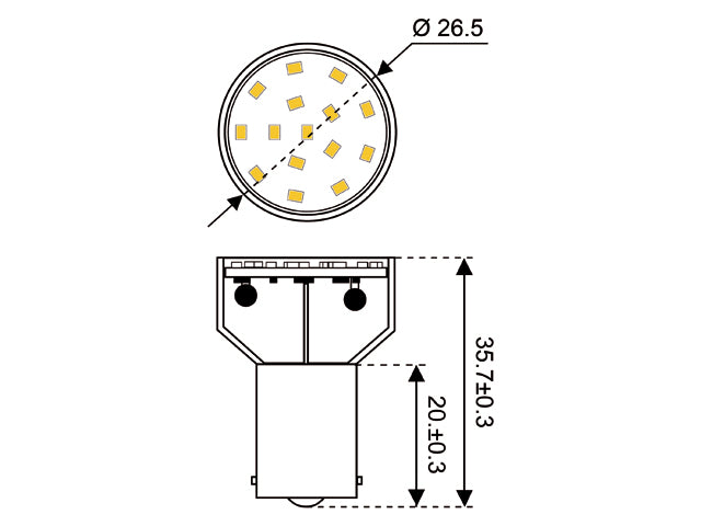 Talamex Spare Light Bulbs - Super LED Light - SMD-BA15s