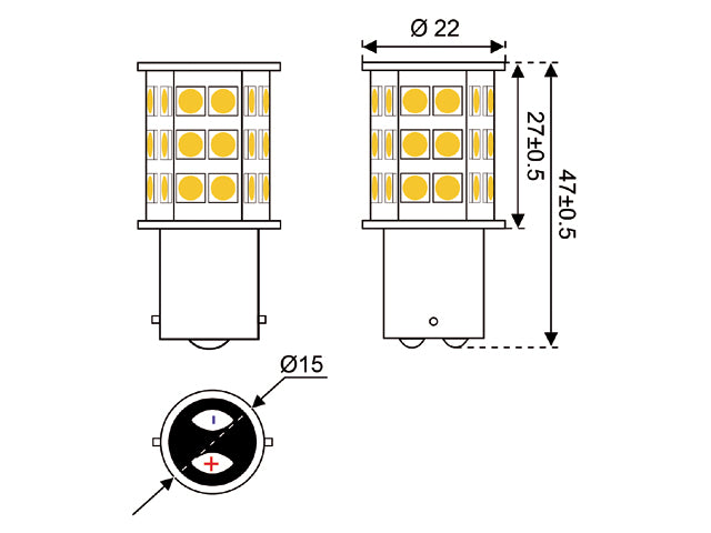 SUPER LED BA15d