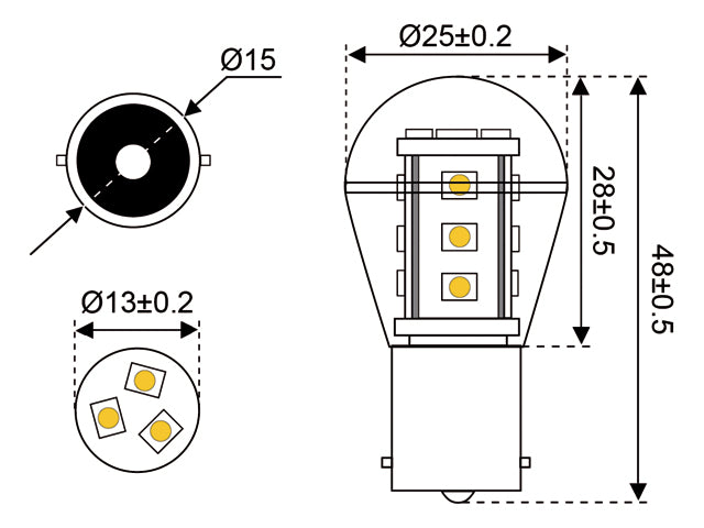 SUPER LED BA15d