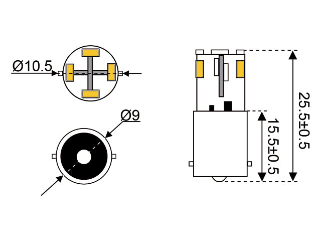 SUPER LED BA15d