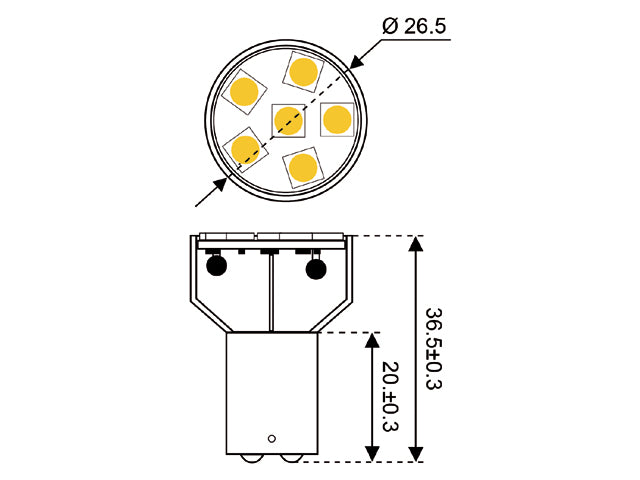 SUPER LED BA15d