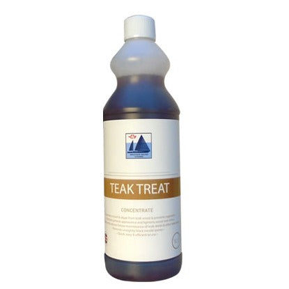 Teak Treat is a clever wood treatment chemical designed to both eradicate and then prevent mould and algae growth on teak boat decks. 
Wessex Chemical Factors products are all formulated and produced in the UK.