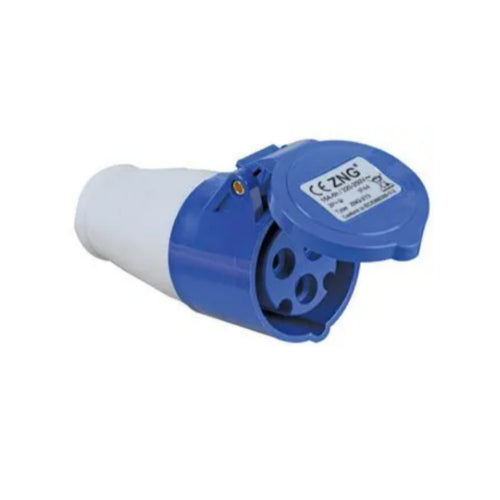 16A, 230V, Cable Mount CEE Socket, 2P+E, Blue, IP44