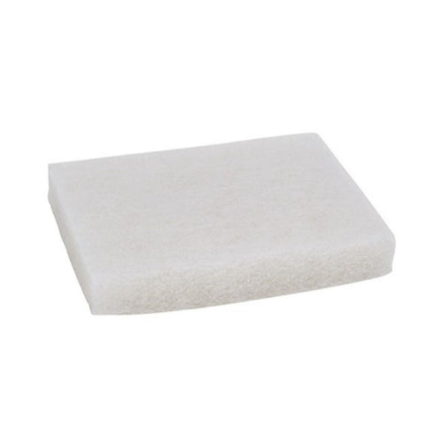 A single white scouring pad made of soft fabric, designed for boat maintenance.