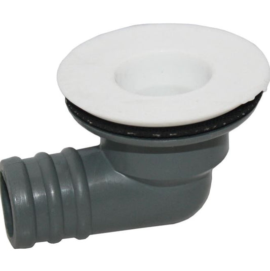 AG Plastic Top Sink Waste Right Angle 3/4" Hose