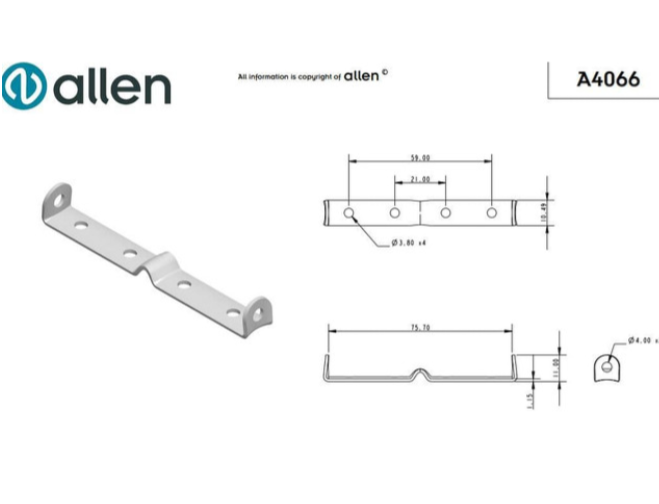 Allen Stainless Steel Burgee Mast Flag Clip AL-4066