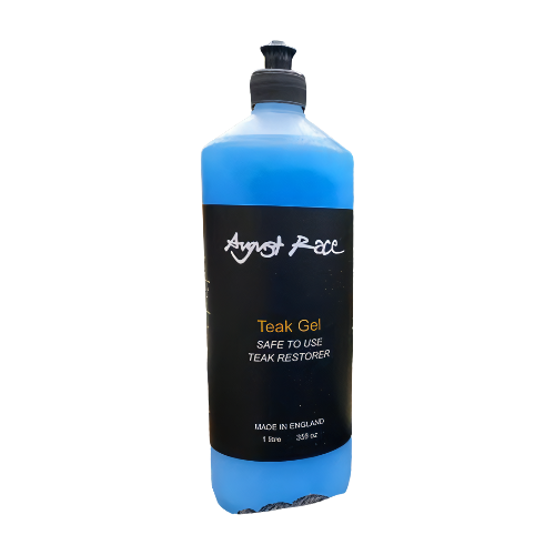 August Race TEAK GEL is a safe, deep penetrating treatment that can be used to gently restore the colour of teak decks.