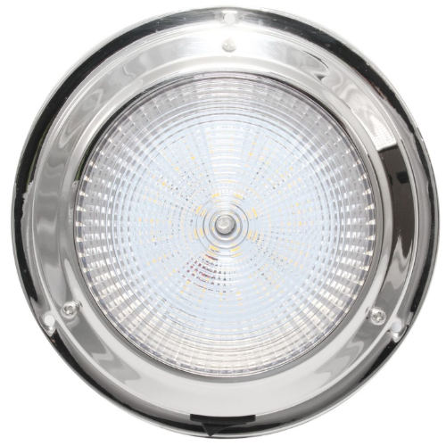 AAA 12V Stainless Steel Light LED 4" Dome (137mm) - Warm White