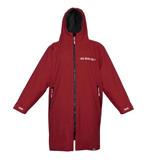 Two Bare Feet Waterproof Changing Robe (Deep Red /Charcoal)