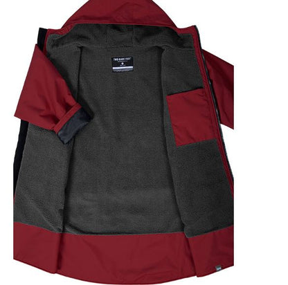 Two Bare Feet Waterproof Changing Robe (Deep Red /Charcoal)