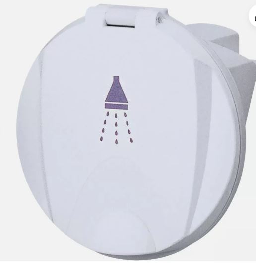Can Shower Housing for Straight Head White Plastic