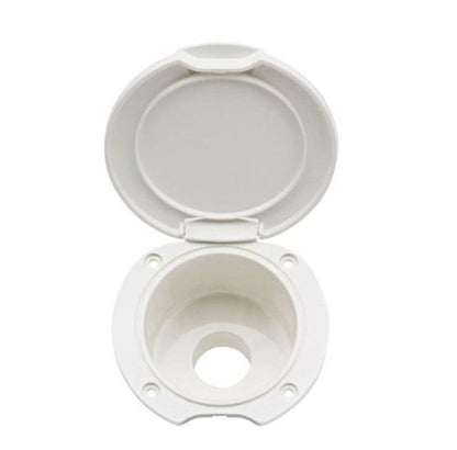 Can Shower Housing for Straight Head White Plastic INSIDE