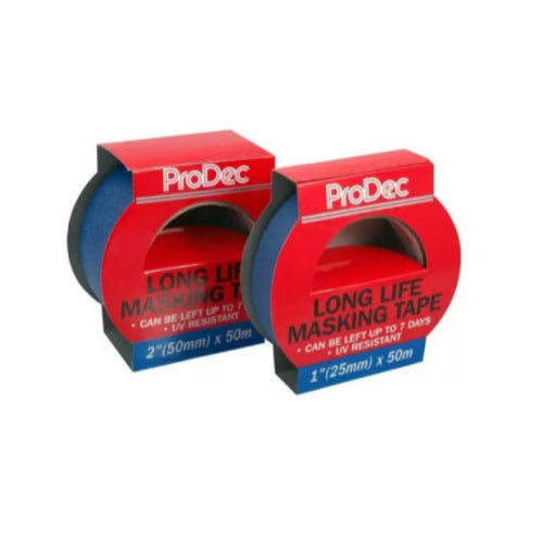 ProDec long life masking tape - Uv resistant blue