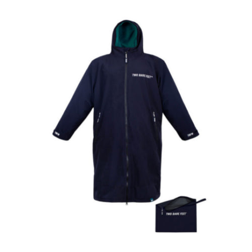 Packable Waterproof Changing Robe with Travel Bag (Marine Blue/Sea Green)