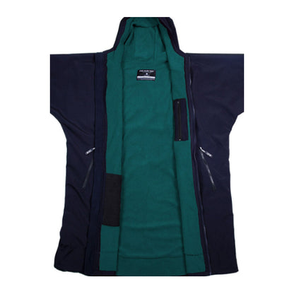 Packable Waterproof Changing Robe with Travel Bag (Marine Blue/Sea Green)