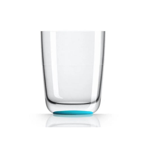 Higball Glass (425ml) - Non Slip Drinkware - White & Blue Base - Marc Newson