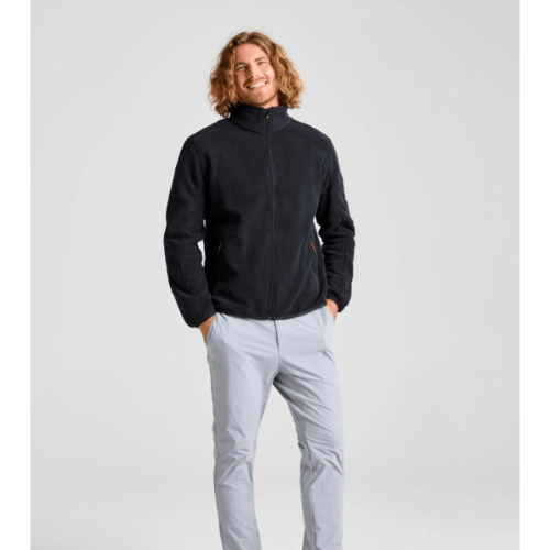 Front view of SLAM Deck Fleece showing full-zip design and lightweight marine-grade Thermocontrol fleece.