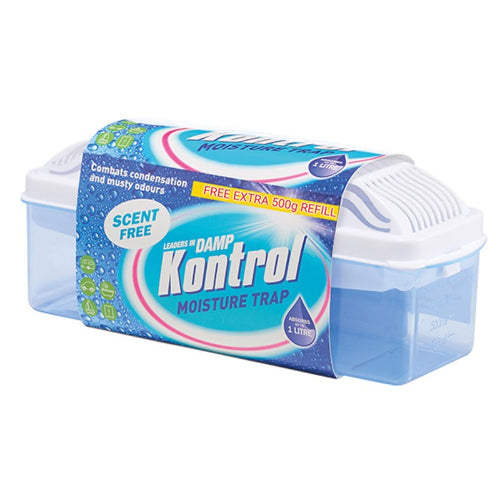 Damp Kontrol moisture trap packaging on a white background