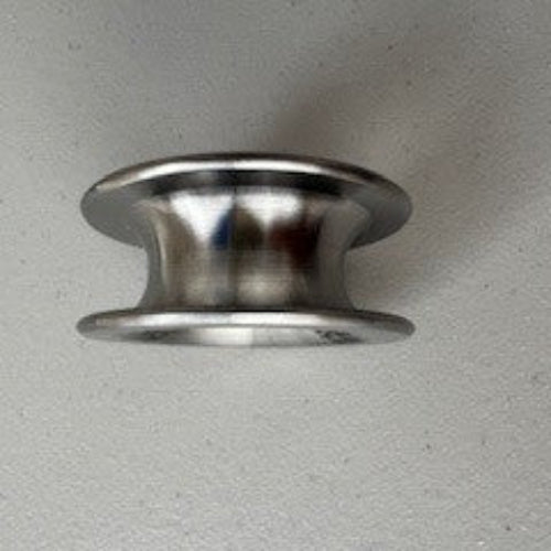 Non-corrosive, inert titanium ring used for barber haulers, sheet leads, bridles, and reefing points.