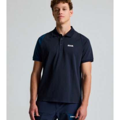 Quick-dry SLAM OD DRIRELEASE POLO with stretch fabric, bonded hem, and classic ribbed collar for durability.