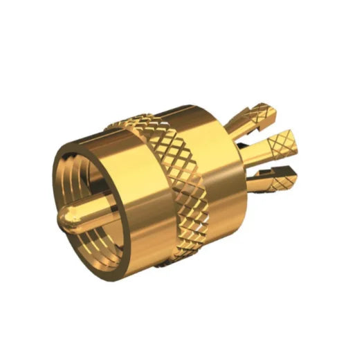 CENTERPIN SOLDERLESS PL259 Connector, RG8X or RG58/AU - GOLD