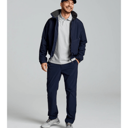 SLAM Sailing Warm Jacket Navy – waterproof, breathable, windproof jacket with foldaway hood, YKK zippers, adjustable cuffs, and ghost pocket for marine use