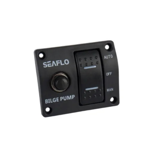 SEAFLO Bilge Switch Panel 3-Way 12v / 24v - Auto / Off / Manual