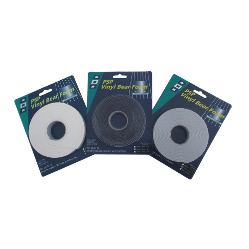 This high-quality, self-adhesive vinyl foam tape is designed for use in a variety of applications, including bedding in windows, deck fittings, and engine hatch covers.&nbsp;