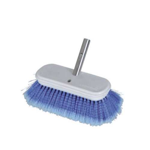 For all your deck cleaning needs, the TALAMAX DELUX SOFT BRUSH HEAD offers a wide selection of models with varying widths and hardness levels. With its easy click-on feature for the Talamex deluxe broomstick series, you can seamlessly switch between brushes for different surfaces and spaces. Plus, the plastic tendon (bumper) prevents any potential damage, making this brush a must-have for your boat maintenance routine.