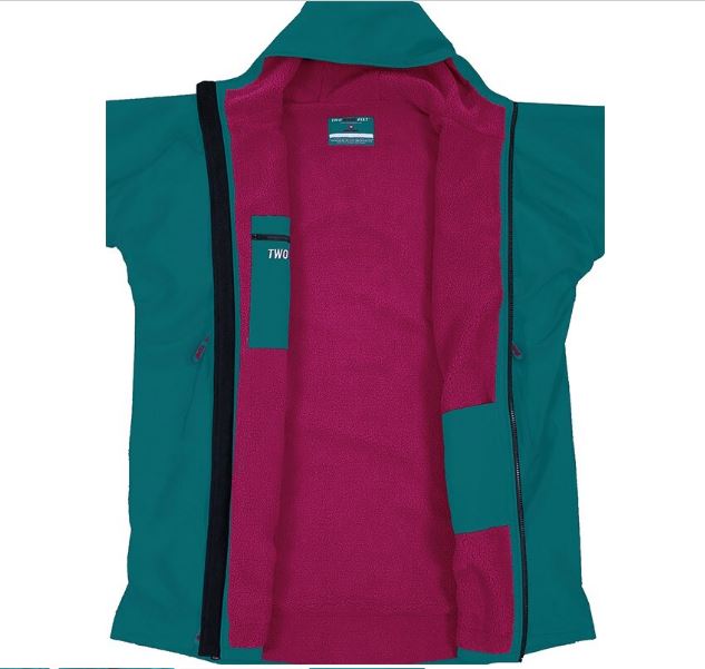 Two Bare Feet Weatherproof Changing Robe (Sea Green/Raspberry)
