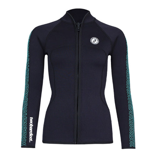 Two Bare Feet Womens Silicone Print Series Full Zip 2.5mm Wetsuit Jacket