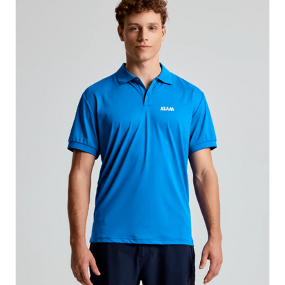 Versatile SLAM TECH PIQUÉ POLO EVO SS for outdoor and casual wear with UPF 50+ and antibacterial technology.