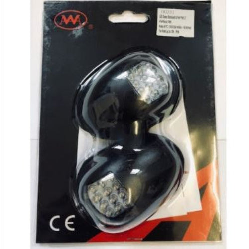 Black LED lights in packaging with visible brand logo