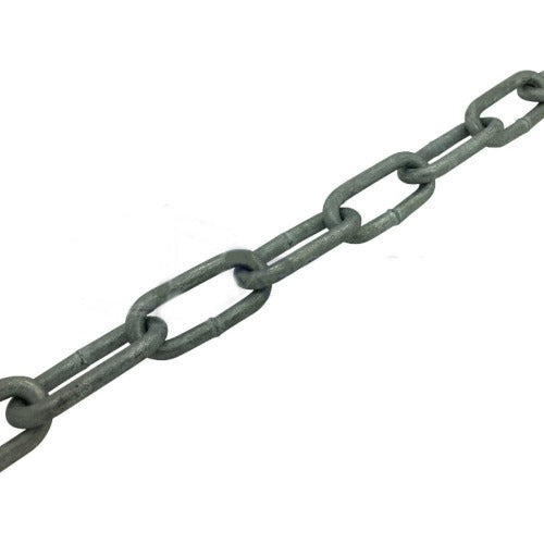 7mm X38MM LONG LINK Galvanised Chain - £ per M