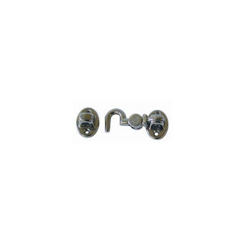 3" Chromed Brass Silent Cabin Hook.