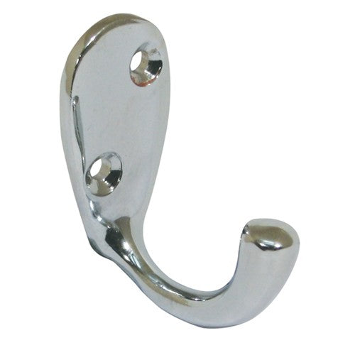 Single Chrome Plated Brass Robe Hook